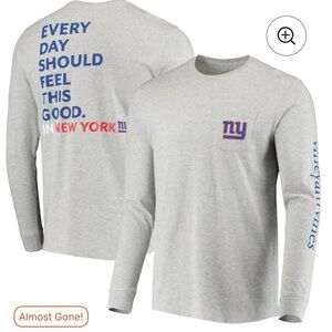 Vineyard Vines Heathered Gray Long Sleeve with giants Logo